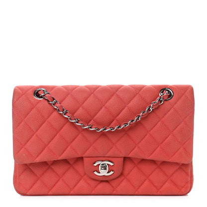 Chanel Iridescent Caviar Quilted Medium Double Flap Dark Pink 1 of 8
