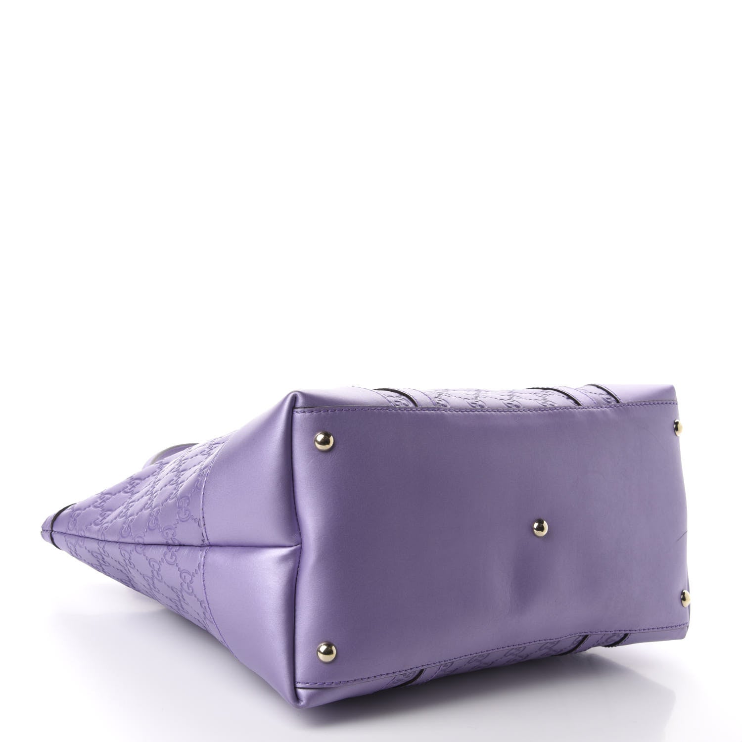 Gucci Metallic Guccissima Lovely Heart Tote Purple 4 of 12