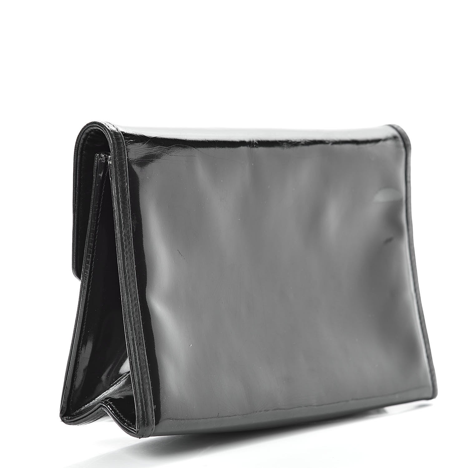 Chanel Patent Envelope CC Clutch Black 3 of 17