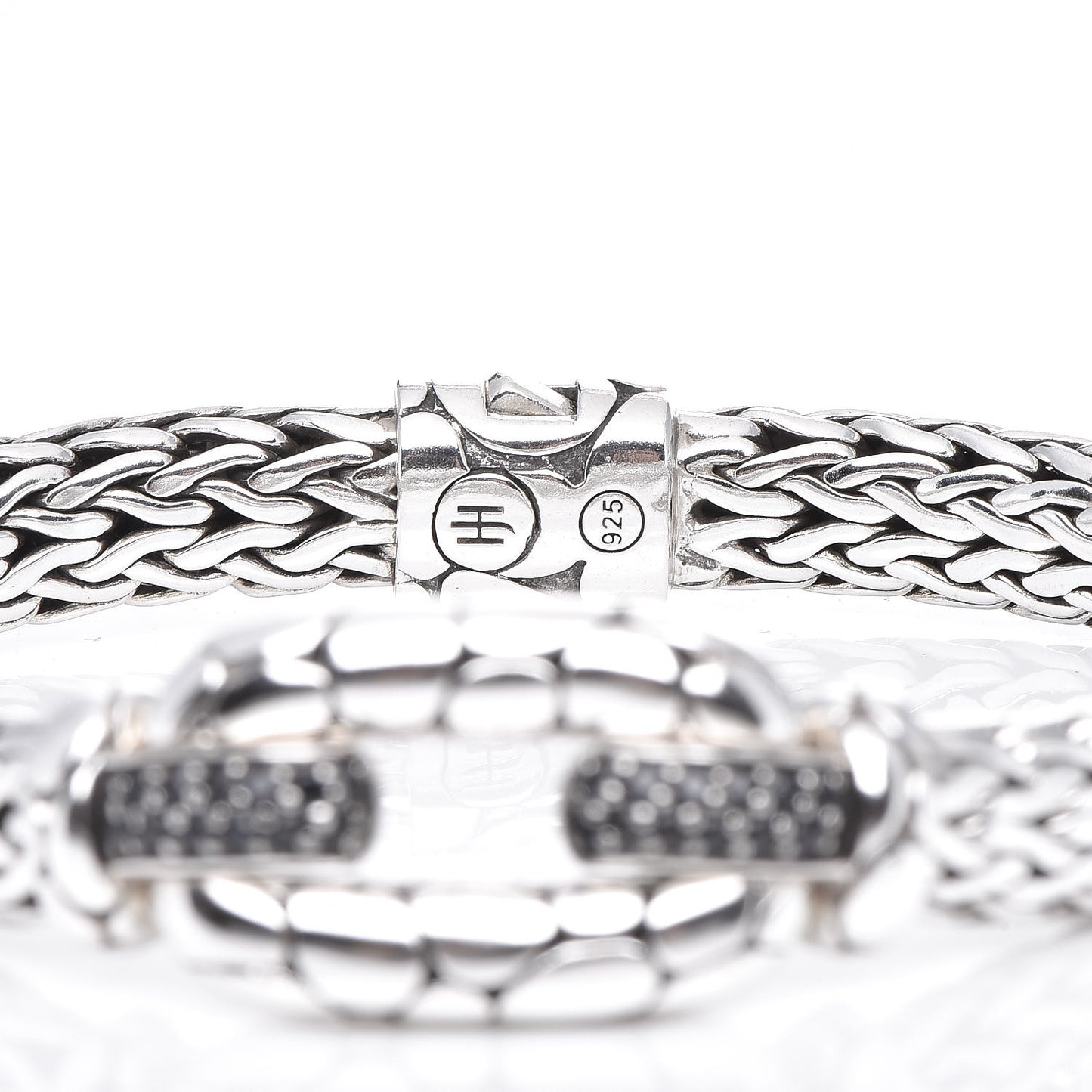 Sterling Silver Black Sapphire Kali Station Bracelet
