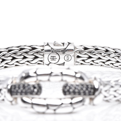 John Hardy Sterling Silver Black Sapphire Kali Station Bracelet 4 of 6