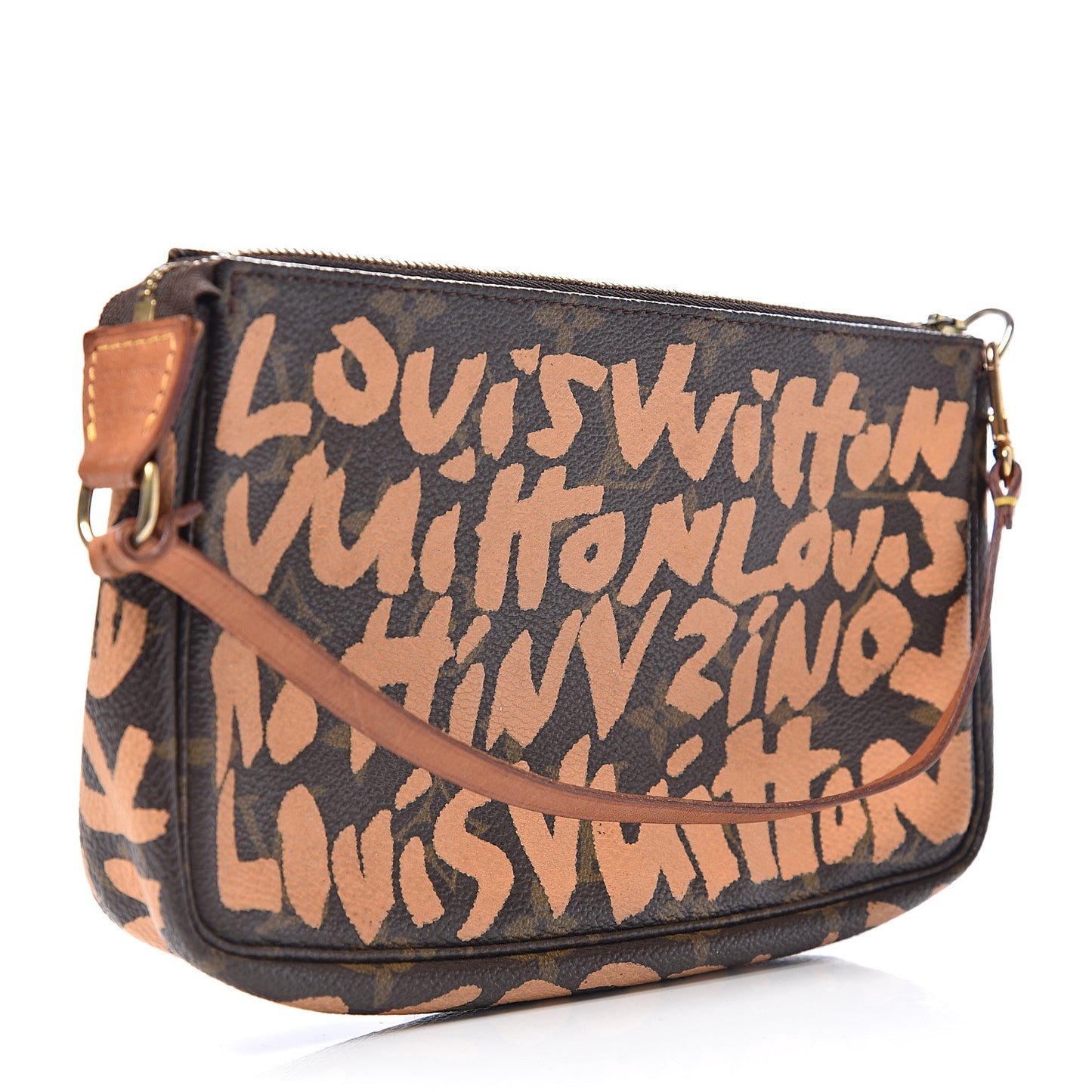 Monogram Graffiti Pochette Accessories Peach