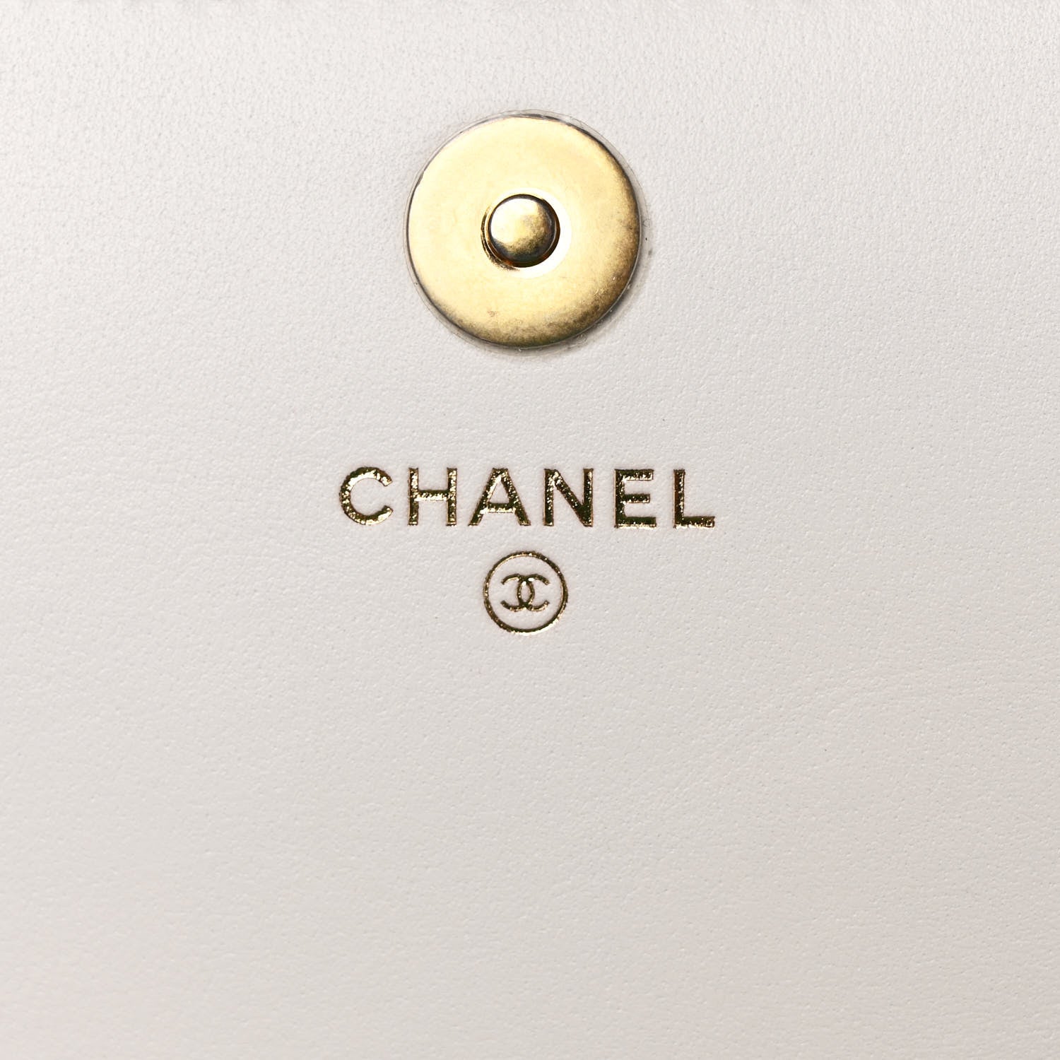 Chanel Calfskin Quilted Enchained Clutch White 6 of 7