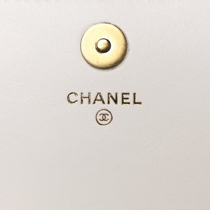 Chanel Calfskin Quilted Enchained Clutch White 6 of 7