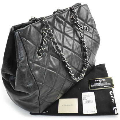 Chanel Caviar Quilted Large Cells Shopping Tote Black 3 of 11