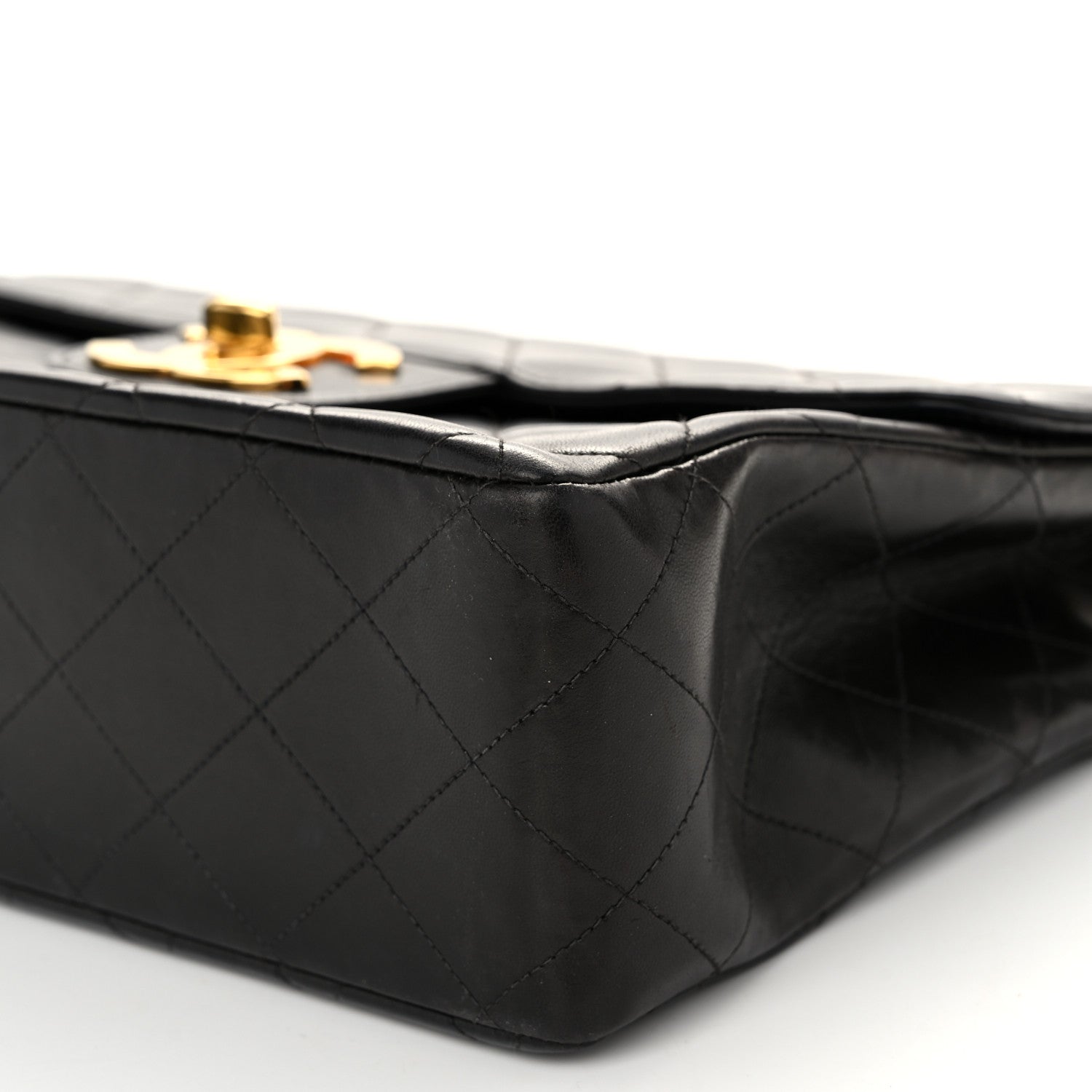 Chanel Lambskin Quilted XL Jumbo Single Flap Black 11 of 12
