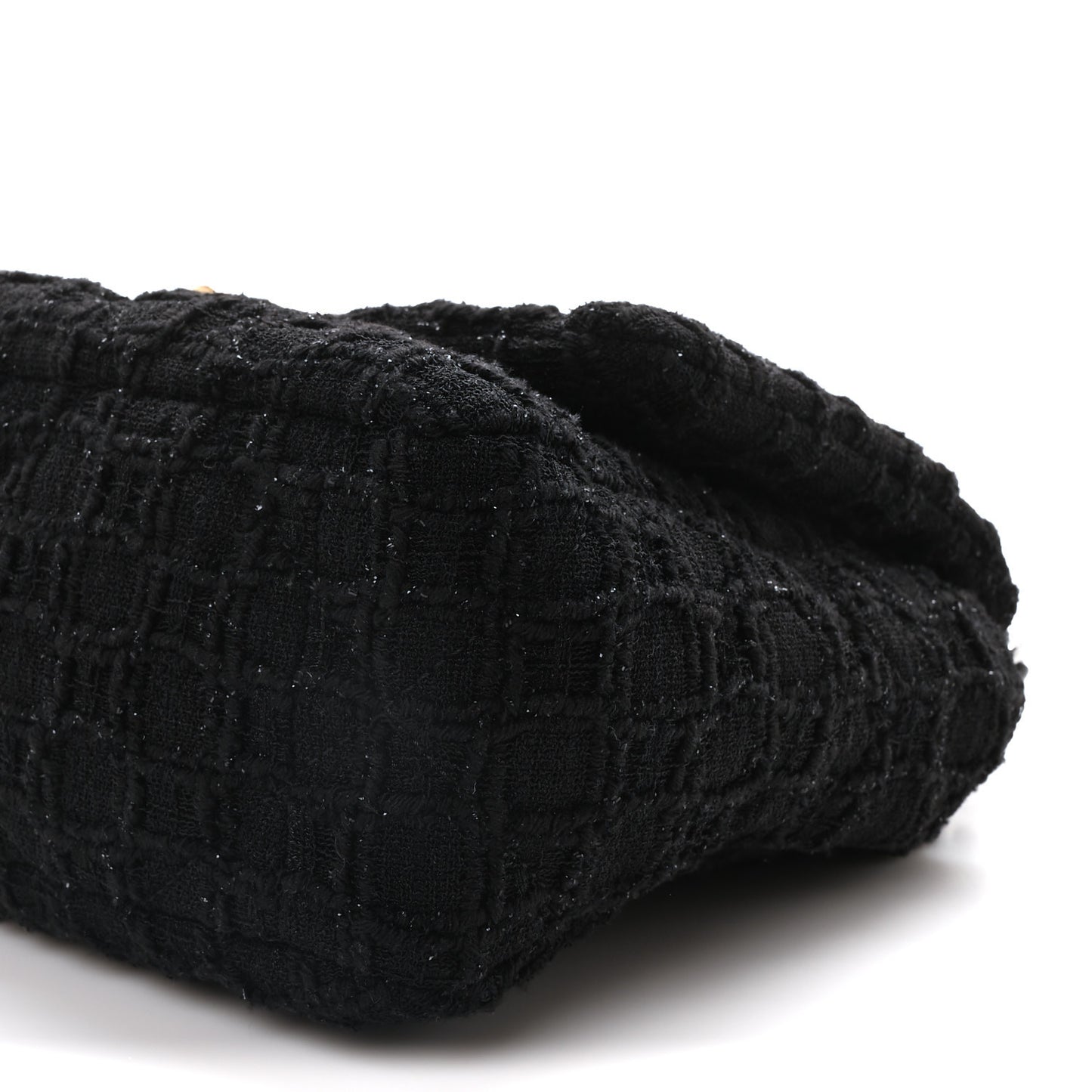 Tweed Quilted Medium Chanel 19 Flap Black