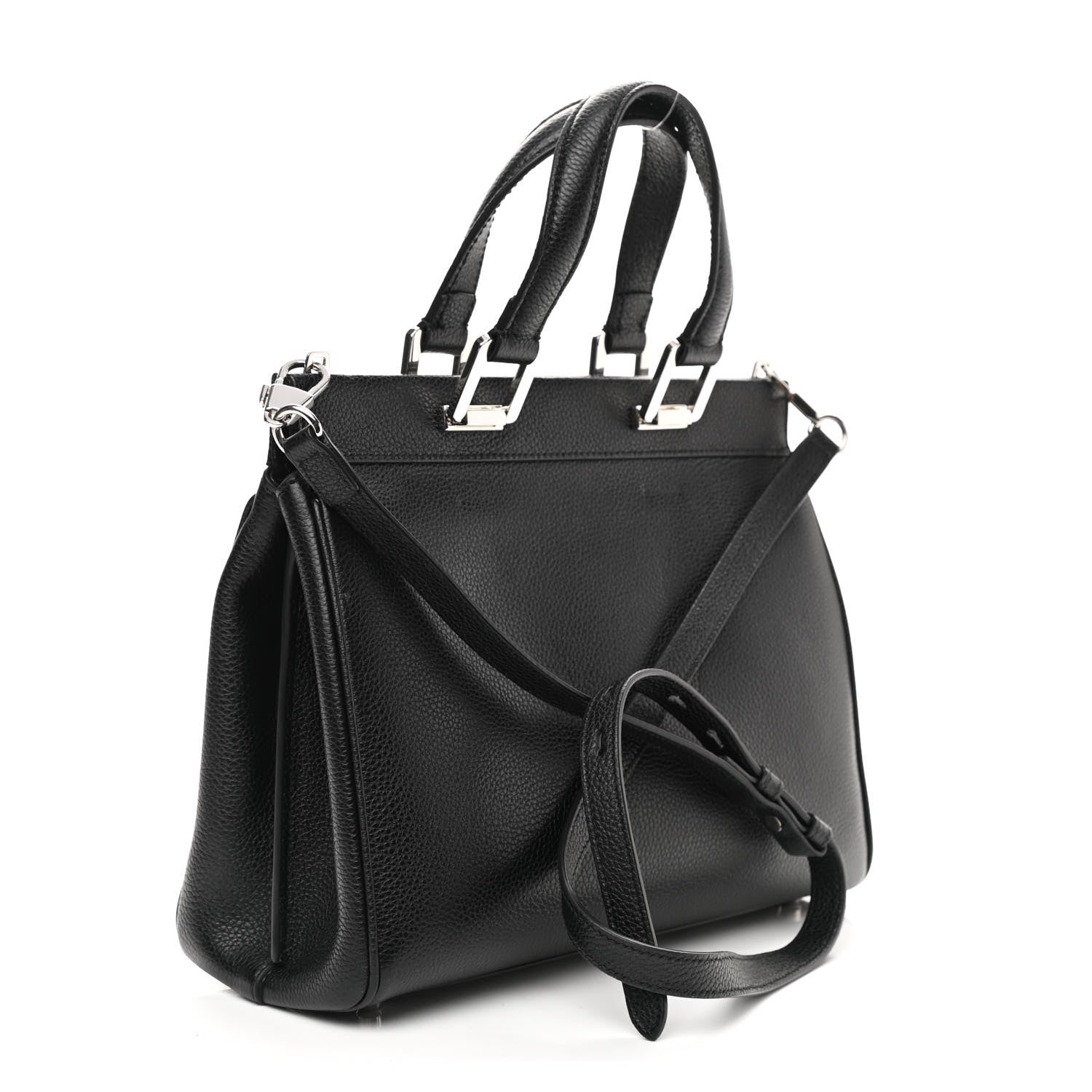 Gucci Grainy Calfskin Small Zumi Top Handle Bag Black 3 of 11