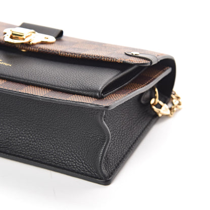 Louis Vuitton Damier Ebene Vavin Chain Wallet Black 8 of 9
