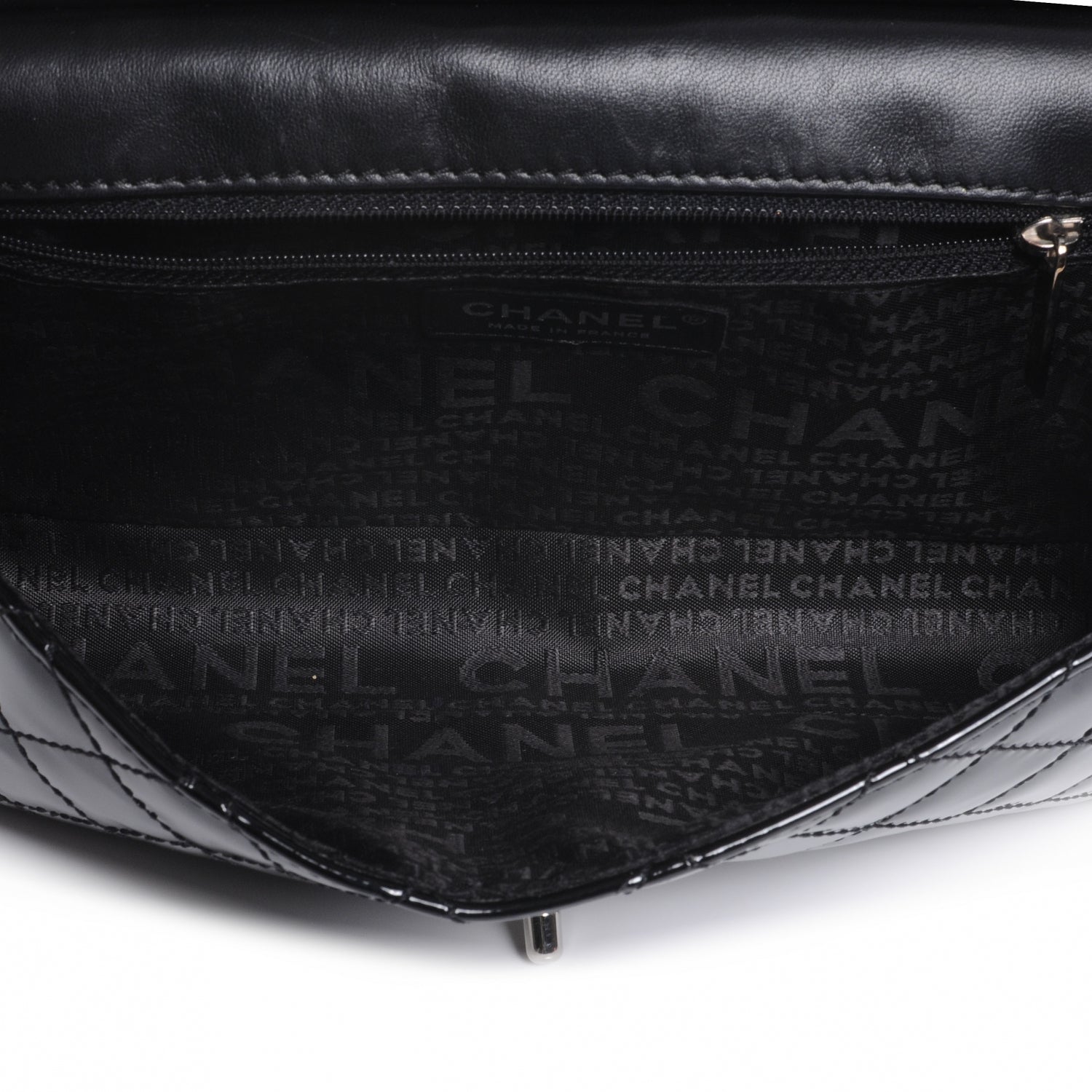 Chanel Patent Quilted Medium Diagonal CC Flap Black 5 of 7