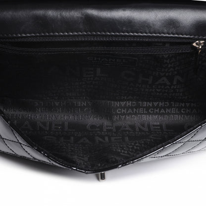 Chanel Patent Quilted Medium Diagonal CC Flap Black 5 of 7