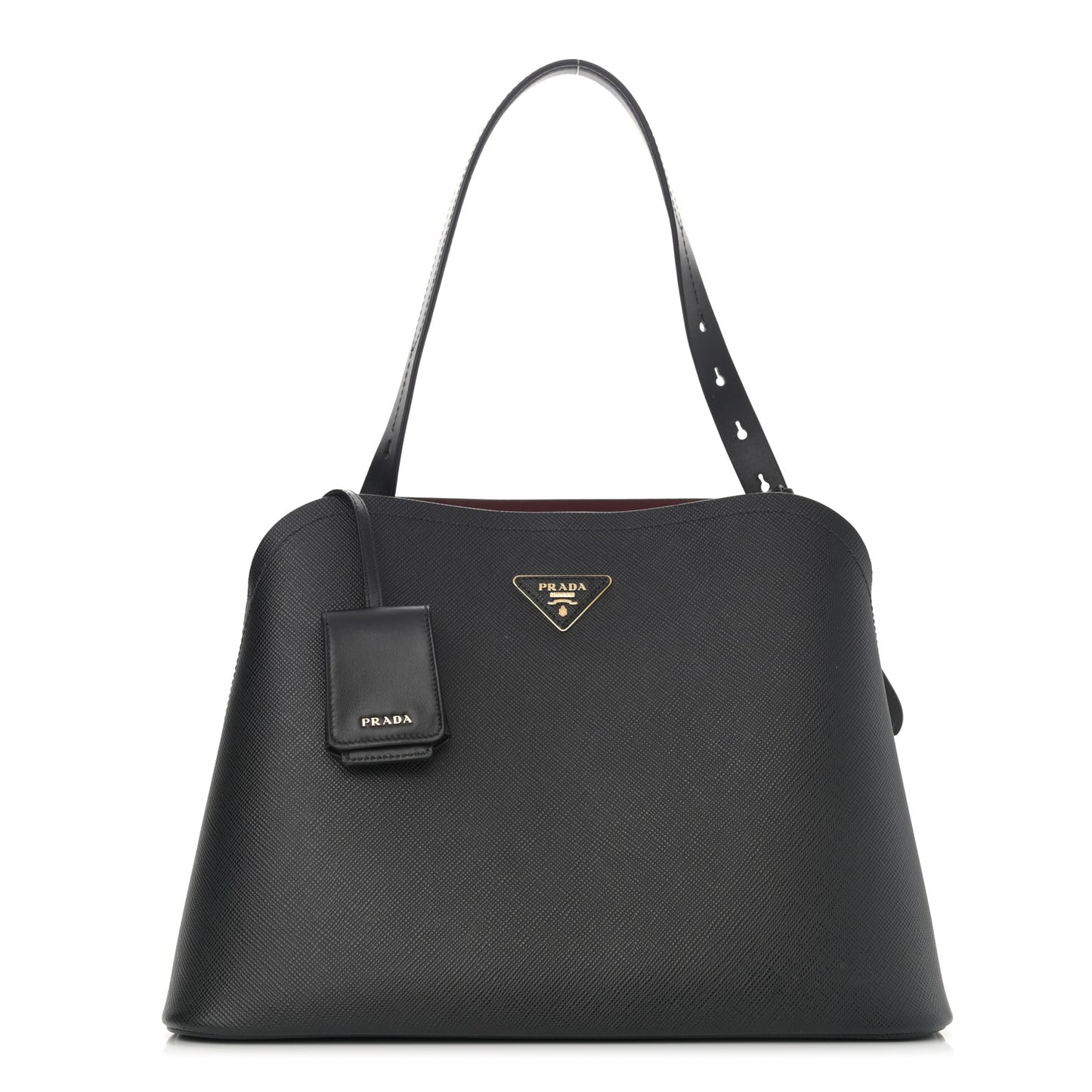 Saffiano Cuir Matinee Tote Black Cherry