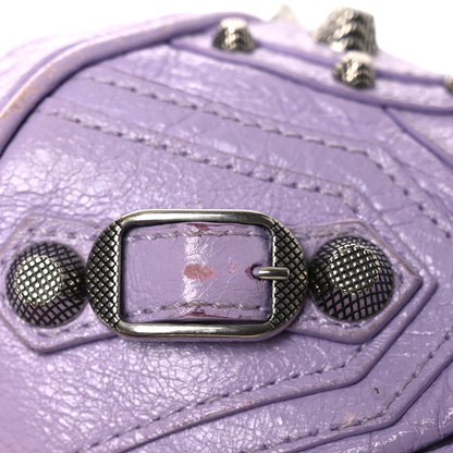 Balenciaga Extra Supple Calfskin Crocodile Embossed Le Cagole Shoulder Bag XS Lilac 17 of 18