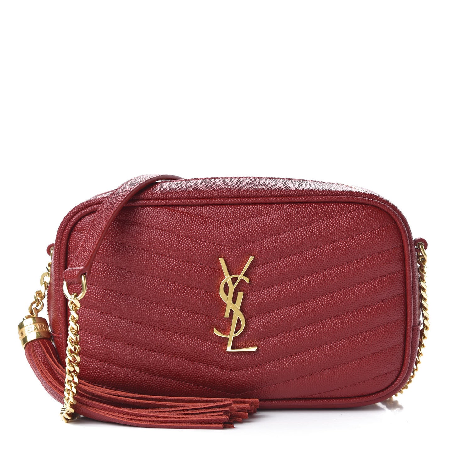 Grain De Poudre Matelasse Monogram Mini Lou Camera Bag Eros Red