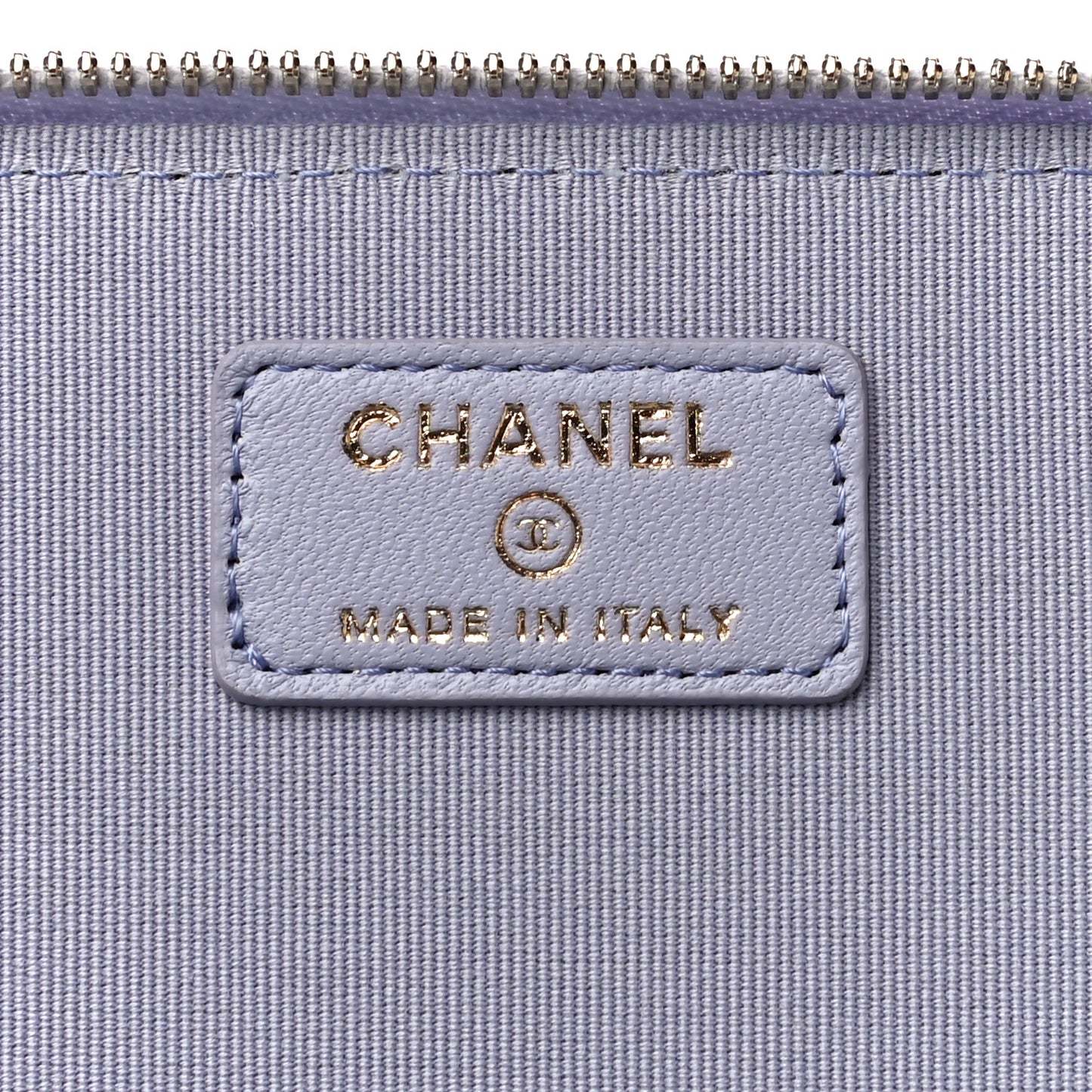 Lambskin Quilted Small Top Handle Vanity Case With Chain Light Purple