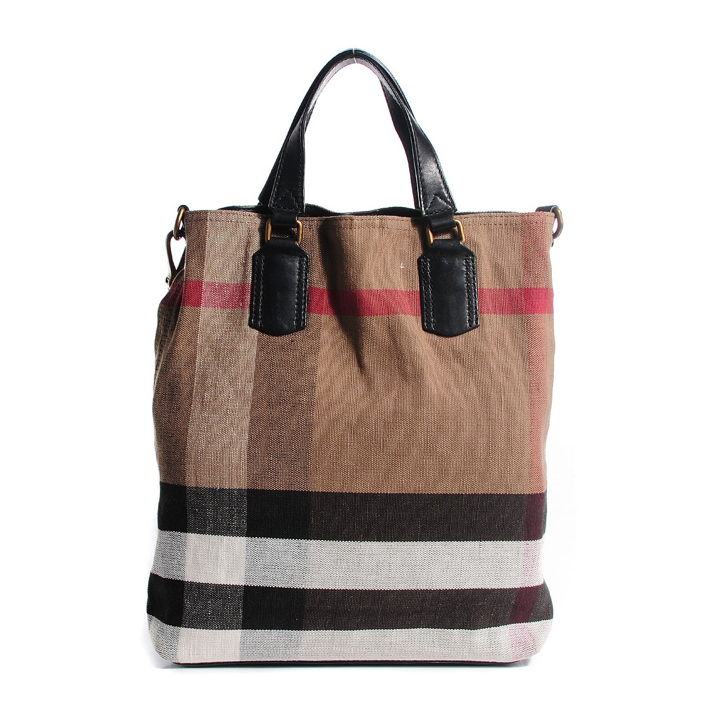 Canvas Mega Check Medium Tottenham Brit Tote Black