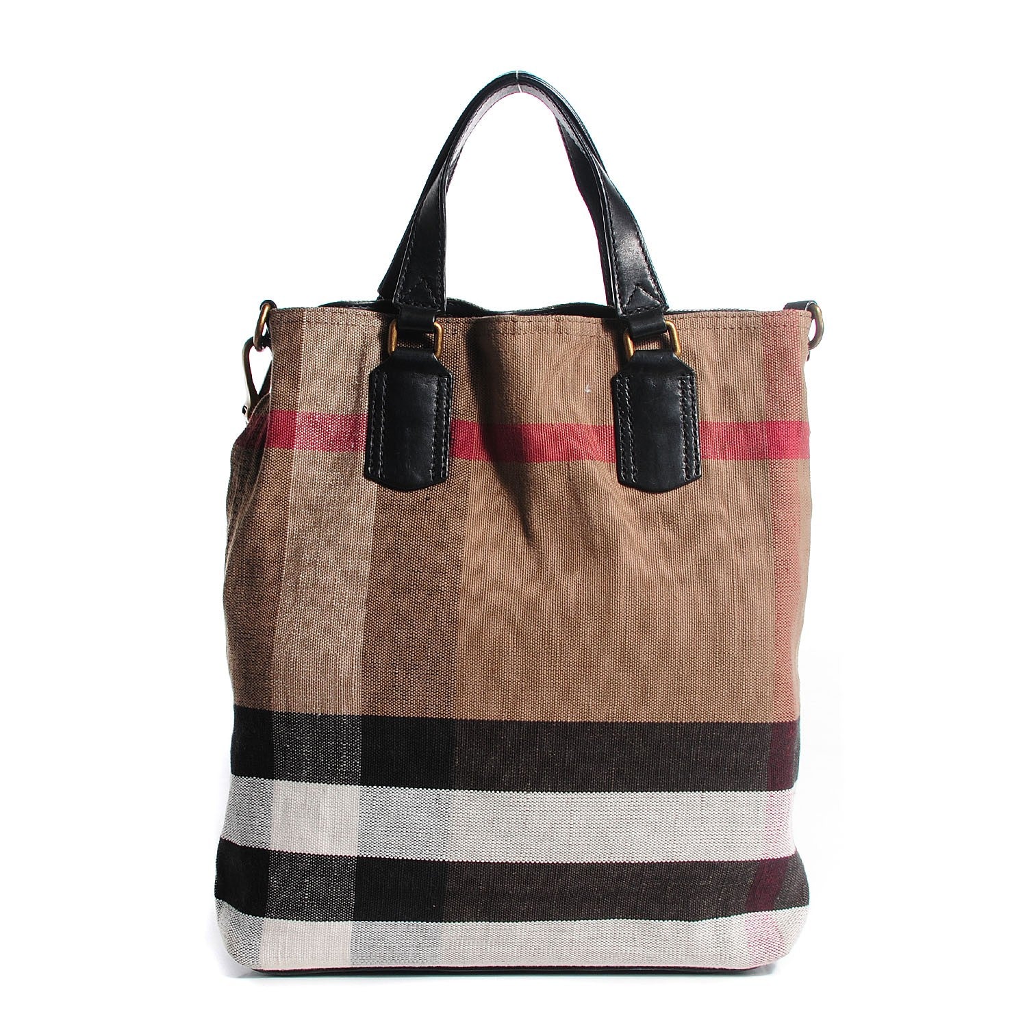 Burberry Canvas Mega Check Medium Tottenham Brit Tote Black 1 of 8
