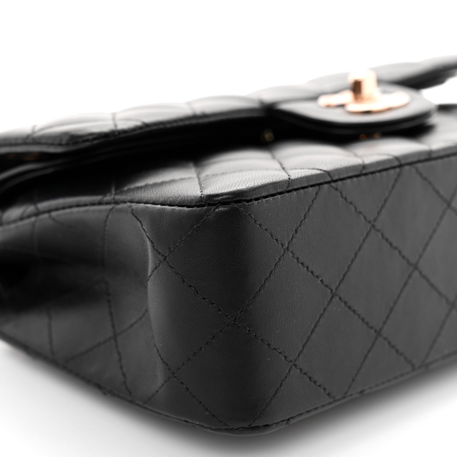 Chanel Lambskin Quilted Small Double Flap Black 9 of 10
