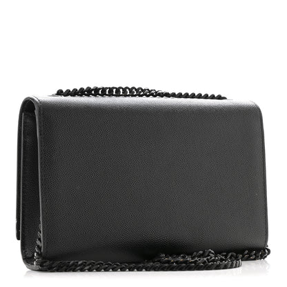Saint Laurent Grain De Poudre Medium Classic Monogram Monochrome Kate Satchel Black 3 of 12
