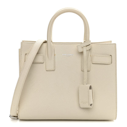 Saint Laurent Grained Calfskin Nano Sac de Jour Dove White 1 of 13