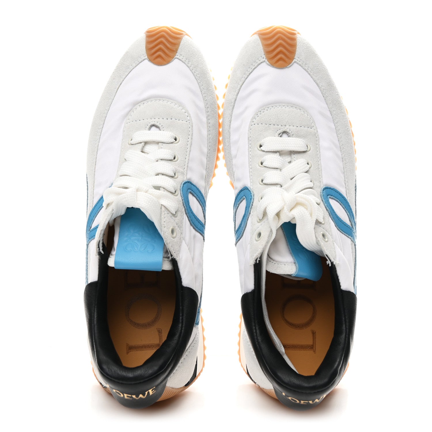 Loewe Fabric Suede Flow Retro Runner Sneakers 38 White Blue 2 of 10
