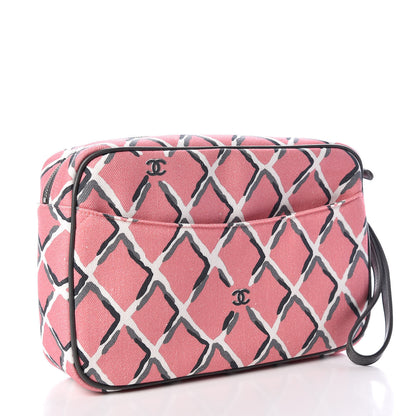 Chanel Canvas Airline Cosmetic Case Pink 3 of 10