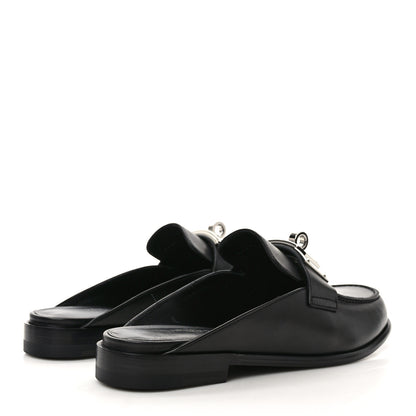 Hermes Calfskin Iota Mules 38.5 Black 4 of 8