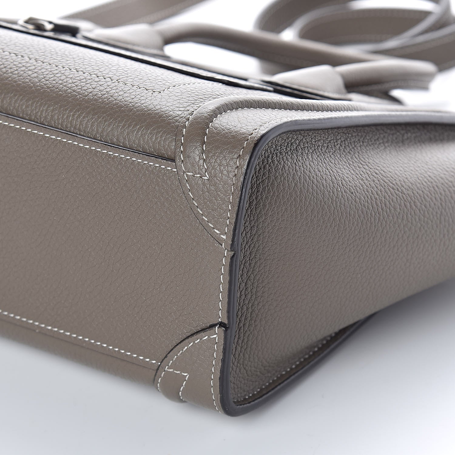 Celine Drummed Calfskin Nano Luggage Souris 9 of 9