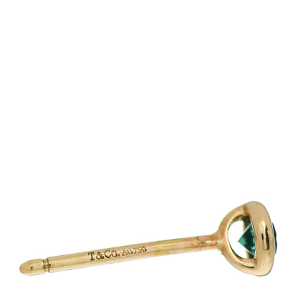 Tiffany 18K Yellow Gold Emerald .14ctw Color By The Yard Earrings 4 of 4