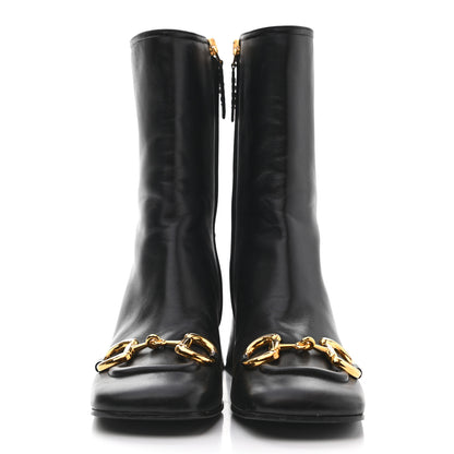 Gucci Nappa Charlotte Horsebit 55mm Ankle Boots 35.5 Black 2 of 17