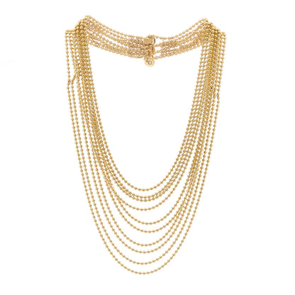 Cartier 18K Yellow Gold Draperie de Decollete Bib 10 Strand Necklace 2 of 8