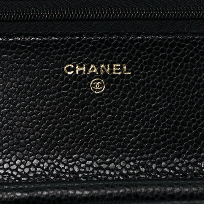 Chanel Caviar Quilted Wallet On Chain WOC Black 6 of 15