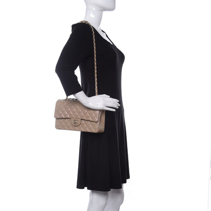 Chanel Iridescent Caviar Quilted Medium Double Flap Dark Beige 2 of 11