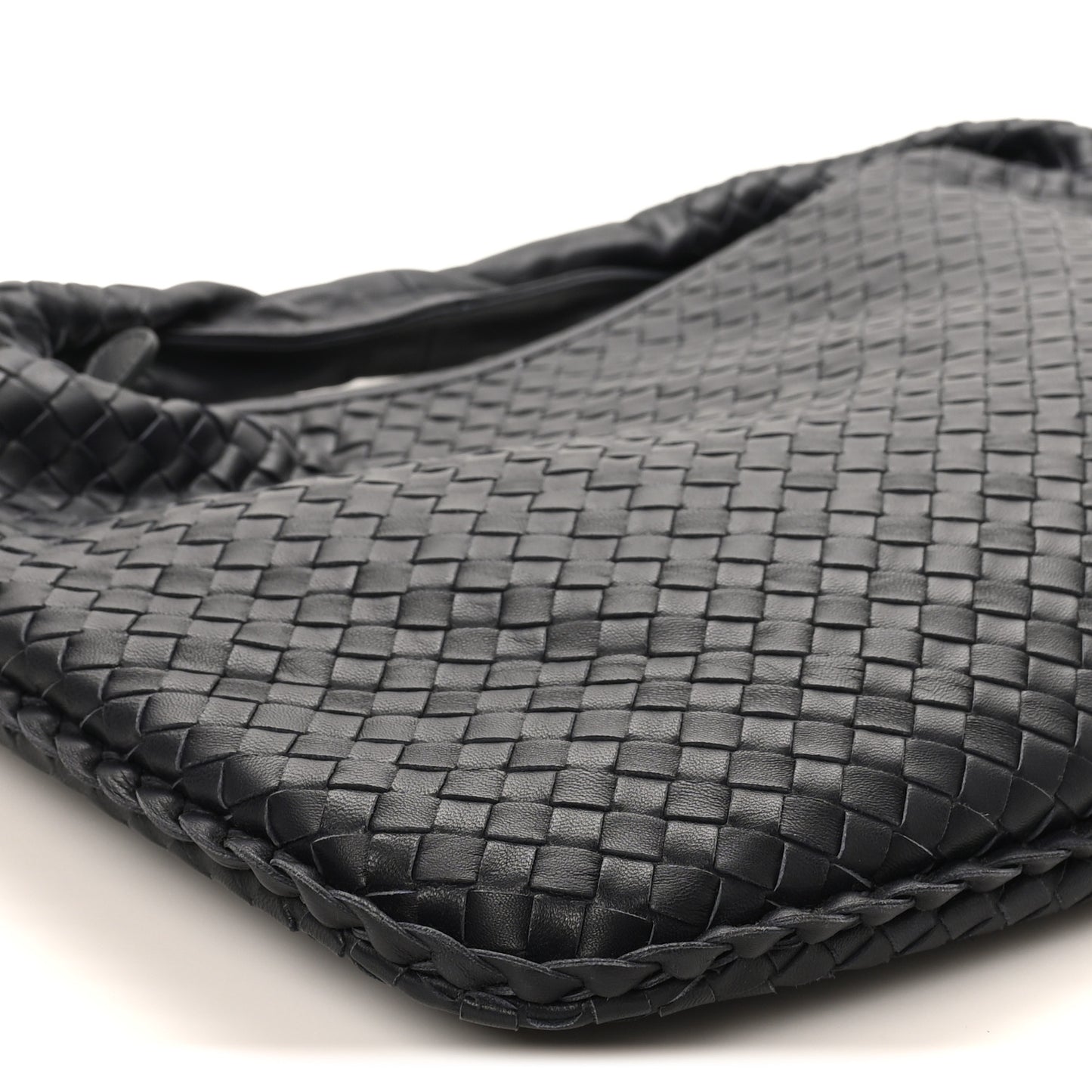 Nappa Intrecciato Large Veneta Hobo Black