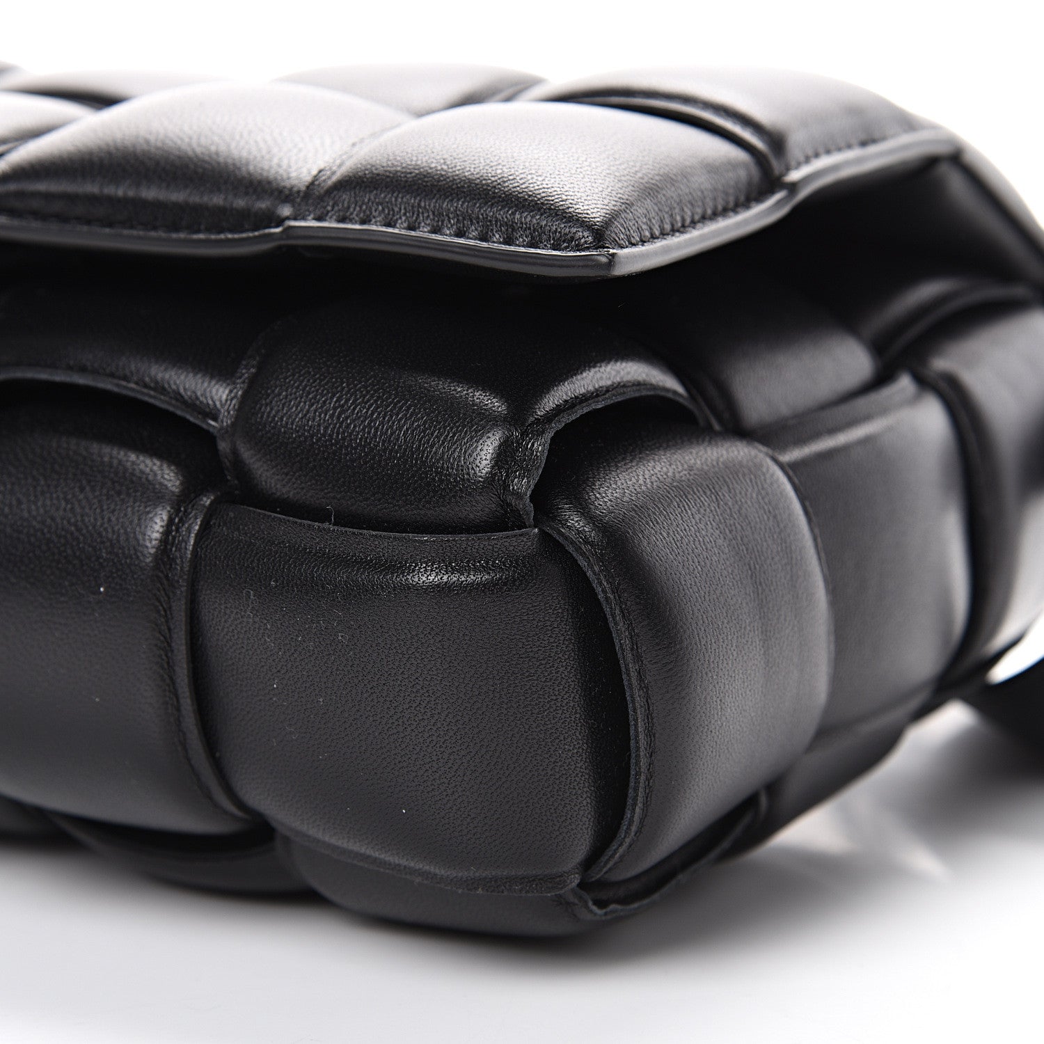 Bottega Veneta Nappa Maxi Intreccio Padded Cassette Crossbody Bag Black 8 of 8