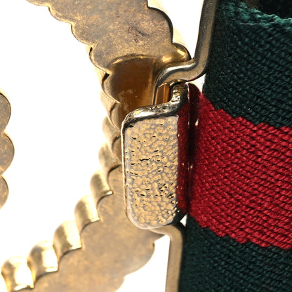 Gucci Canvas Torchon Double G Web Belt 85 34 Verde 4 of 4