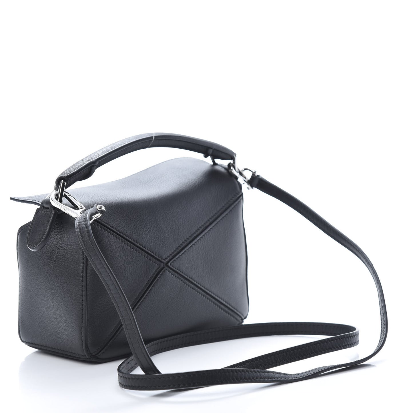 Calfskin Mini Puzzle Bag Black