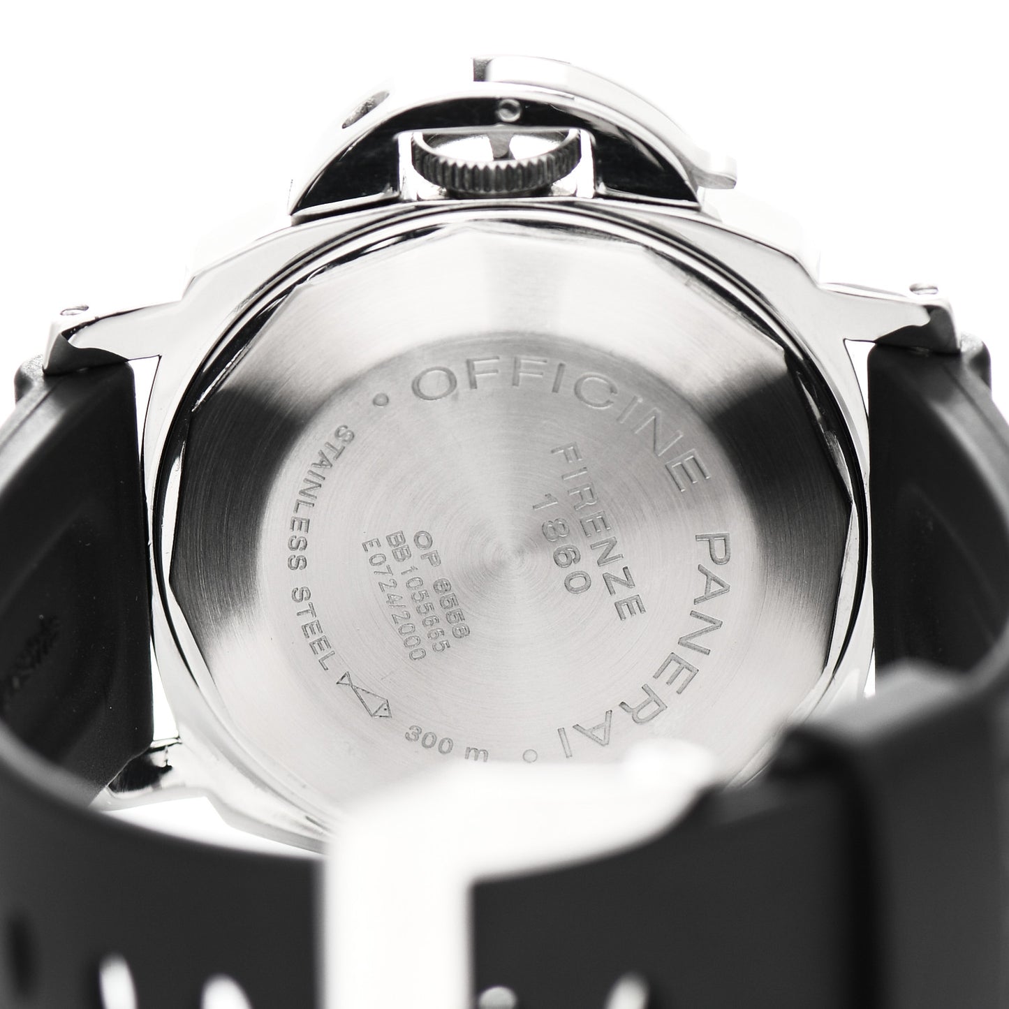 Stainless Steel Rubber 44mm Luminor 3 Day Power Reserve Automatic Watch Black PAM00090