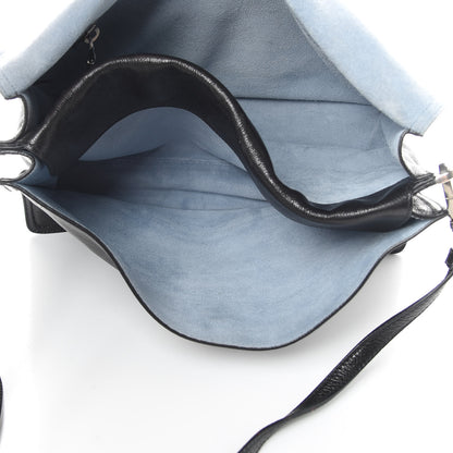 Prada Glace Calf Etiquette Flap Black Astrale 5 of 14