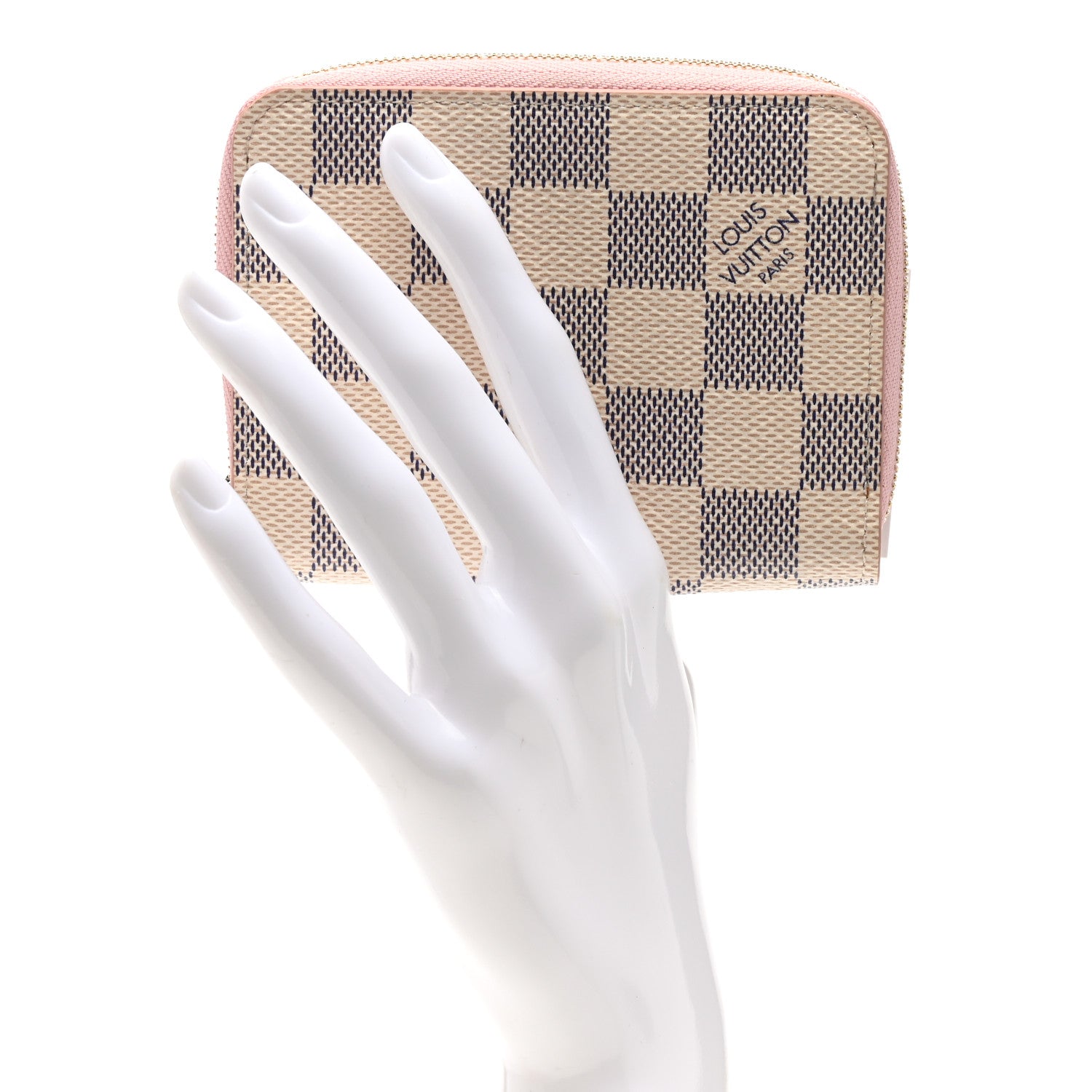 Louis Vuitton Damier Azur Zippy Coin Purse Rose Ballerine 2 of 6