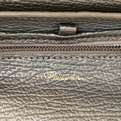 3.1 Phillip Lim Metallic Textured Calfskin Mini Pashli Satchel Pewter 5 of 9