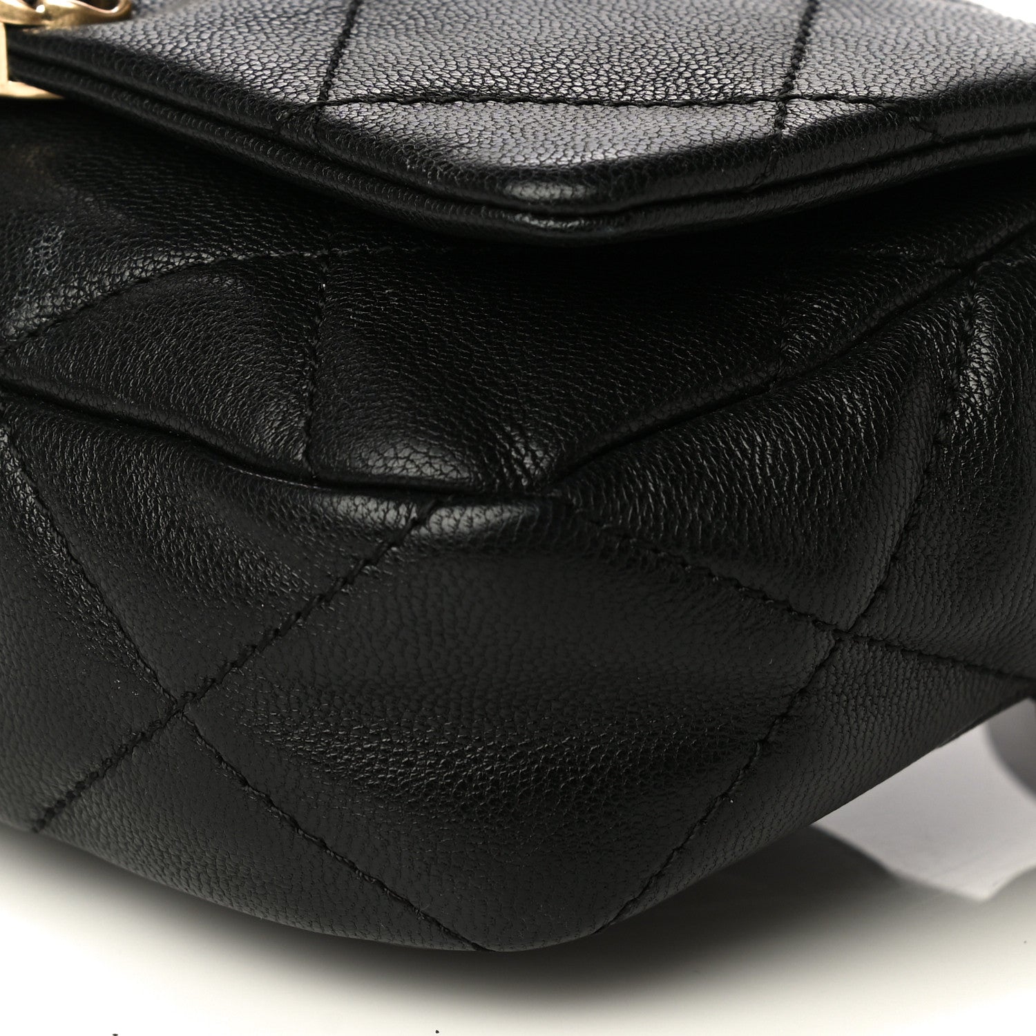 Chanel Goatskin Quilted Chanel 19 Waist Bag Black 9 of 12