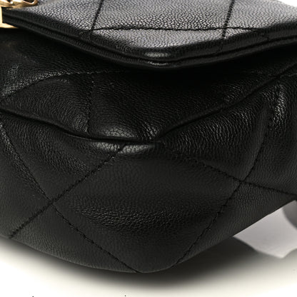 Chanel Goatskin Quilted Chanel 19 Waist Bag Black 9 of 12