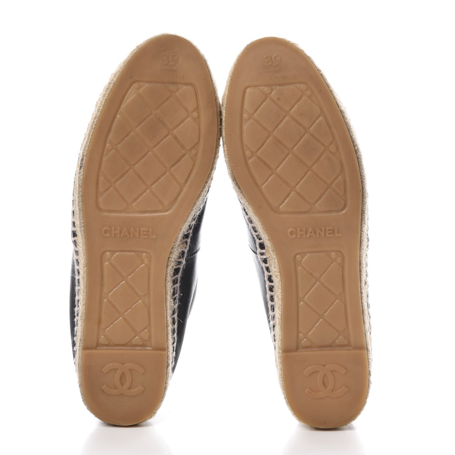 Chanel Lambskin CC Espadrilles 39 Black 5 of 12
