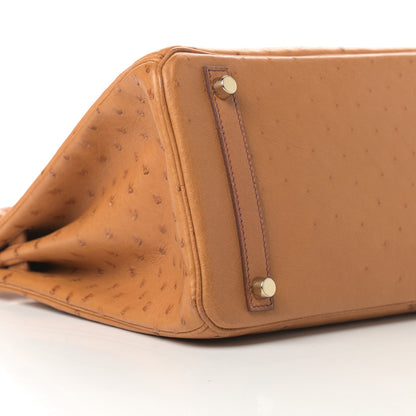 Hermes Ostrich Birkin 30 Gold 9 of 15