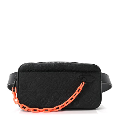 Louis Vuitton Taurillon Monogram Uniformes Solar Ray Soft Pochette Volga Belt Bag Black 1 of 9