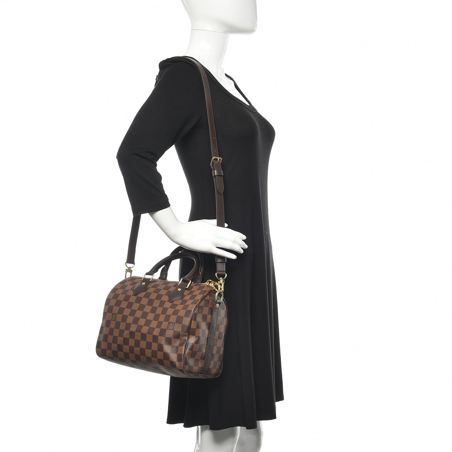 Damier Ebene Speedy Bandouliere 25