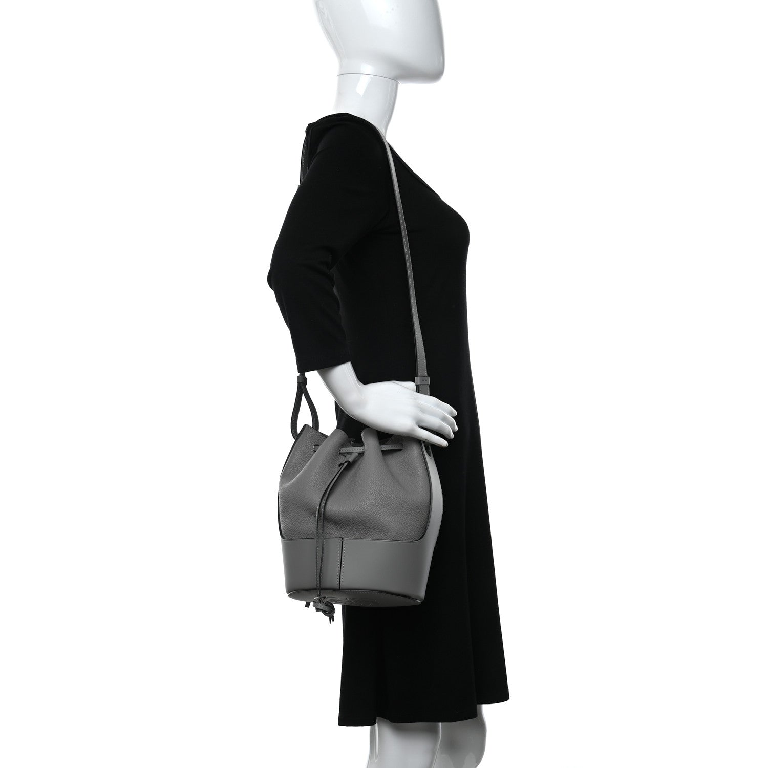 Loewe Calfskin Small Balloon Bucket Bag Smoke 2 of 9