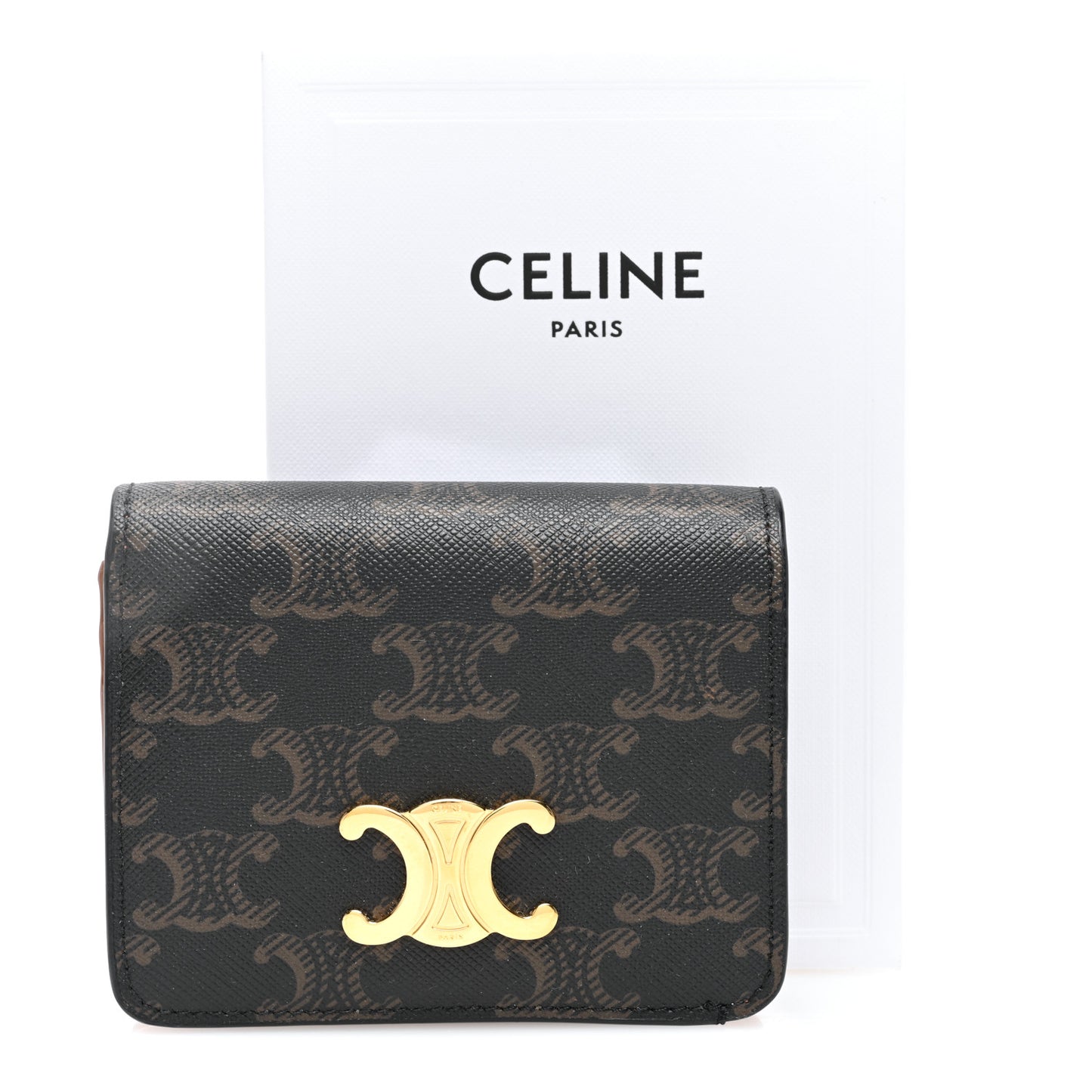 Canvas Triomphe Compact Wallet Tan