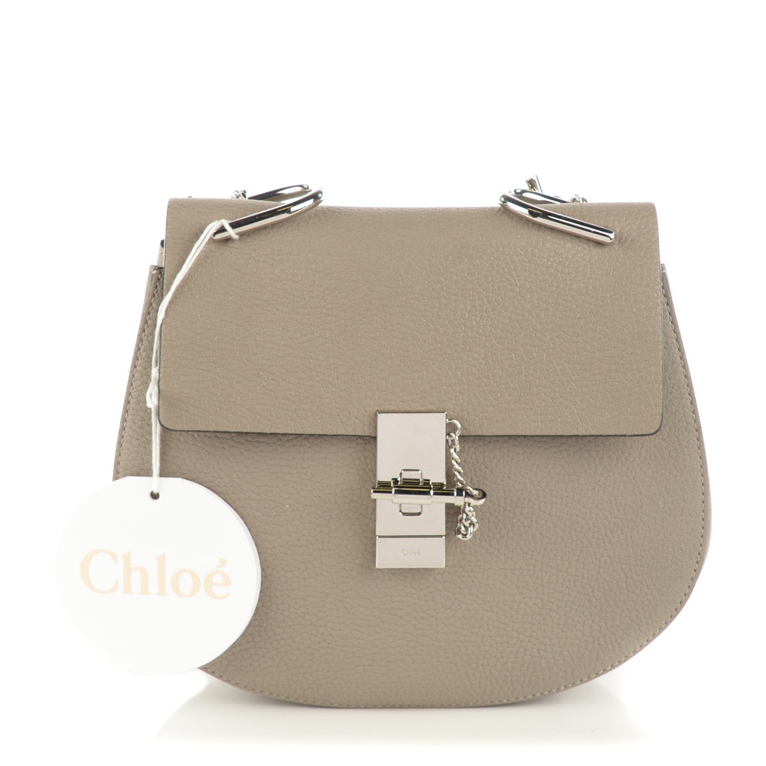 Chloe Grained Lambskin Drew Shoulder Bag Motty Grey 1 of 7